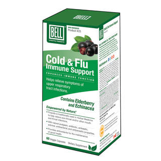 Bell - cold & flu relief with elderberry & echinacea - 60 vcaps