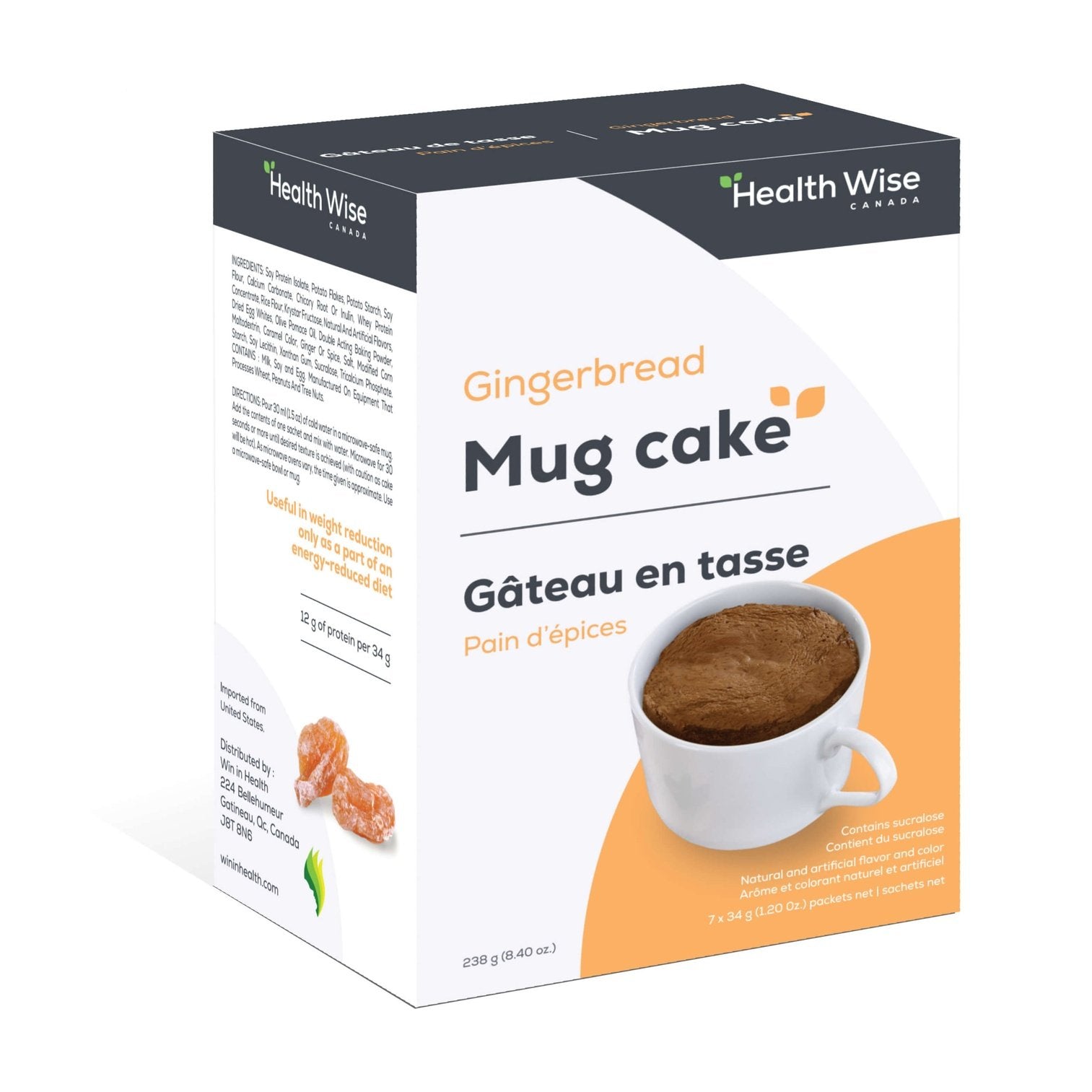 Health wise -  protein mug cake  - gingerbread
