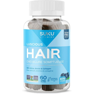 Suku - luscious hair, skin & nails / blueberry bliss - 60 gummies