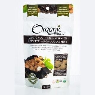 Noisettes au Chocolat Noir - Organic Traditions -Organic Traditions -Gagné en Santé