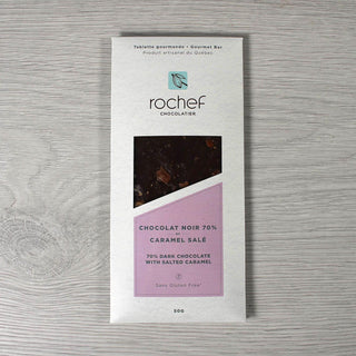 Rochef dark chocolate 70% with salted caramel