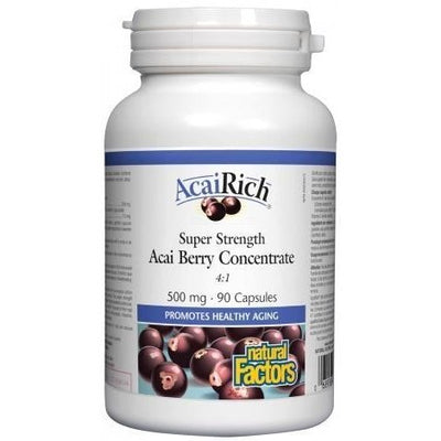 AcaiRich® Super Strength Acai Berry Concentrate 500 mg - Natural Factors - Win in Health