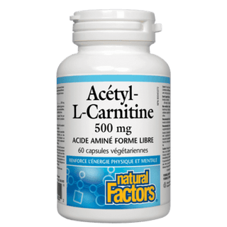 Natural factors - acety-l-carnitine 500mg - 60 vcaps