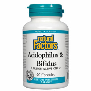Natural factors - acidophilus & bifidus | 5 billion active cellss | 10 billion active cellss