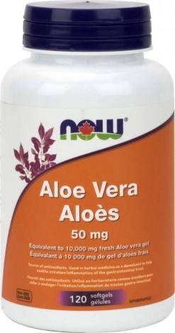 Now - aloe vera 50 mg 120 gels
