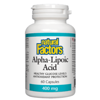 Acide Alpha-Lipoïque | 200mg | 400mg -Natural Factors -Gagné en Santé