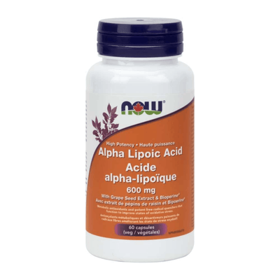 Acide alpha lipoique 600 mg -NOW -Gagné en Santé