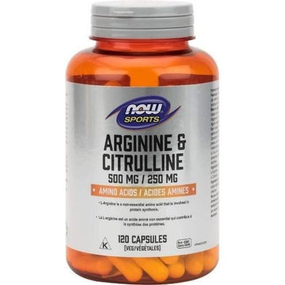 Arginine 500 mg & Citrulline 250 mg -NOW -Gagné en Santé