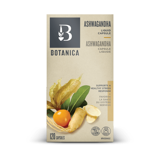 Ashwagandha capsules liquides -Botanica -Gagné en Santé