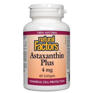Natural factors - astaxanthin plus 4 mg - 60 gelules