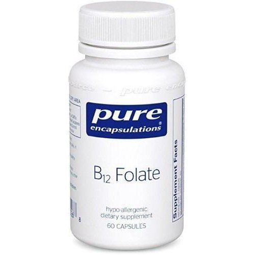 B12 FOLATE 60's -Pure encapsulations -Gagné en Santé