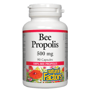 Propolis d'abeille 500 mg -Natural Factors -Gagné en Santé