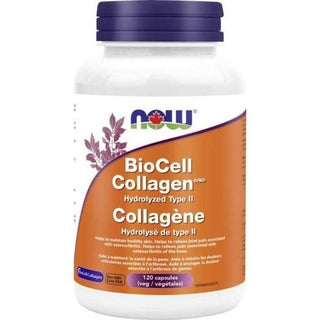 Collagène BioCell de type II 500 mg -NOW -Gagné en Santé