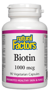 Natural factors - biotin 1000 mcg - 90 vcaps