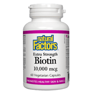 Biotine 10000 mcg -Natural Factors -Gagné en Santé