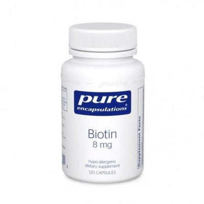 Biotin 8 mg -Pure encapsulations -Gagné en Santé