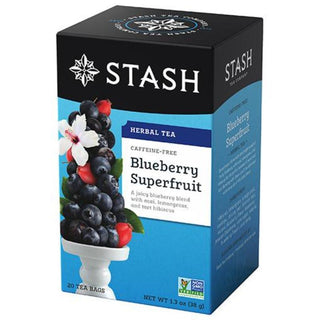 Stash - blueberry superfruit decaf herbal tea - 20 bags