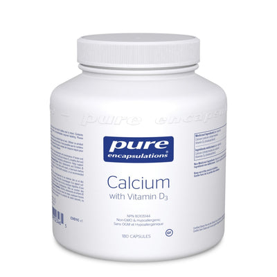 Calcium avec vitamine D3 -Pure encapsulations -Gagné en Santé