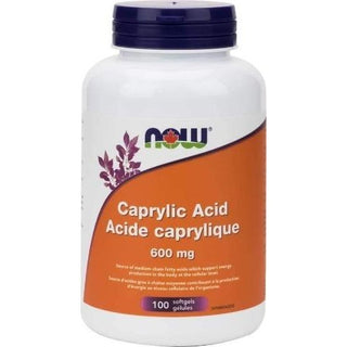 Now - caprylic acid 600mg 100 gels