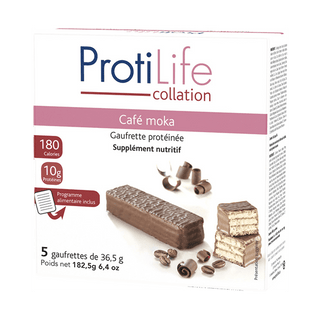 Protilife - moka coffee wafer protein bar x5 (5 wafers)