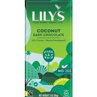 Coconut Dark Chocolate - Lily's - Win in Health