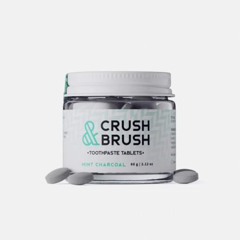 CRUSH&BRUSH Comprimés de dentifrice (Mint charcoal) -Nelson Naturals -Gagné en Santé