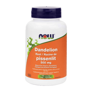 Now - dandelion root 500 mg 100 vcaps