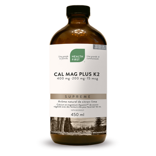 Health first - cal mag plus k2 supreme/ lemon lime - 450 ml
