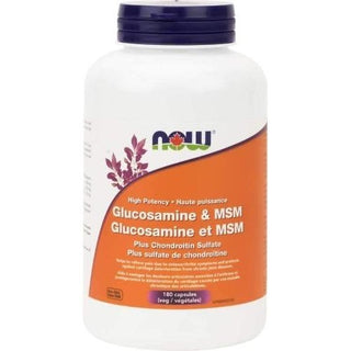 Now - glucosamine & msm chondroitin high potency 180 vcaps