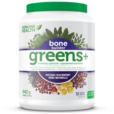 Greens+ Bone Builder Mûre Naturelle -Genuine Health -Gagné en Santé