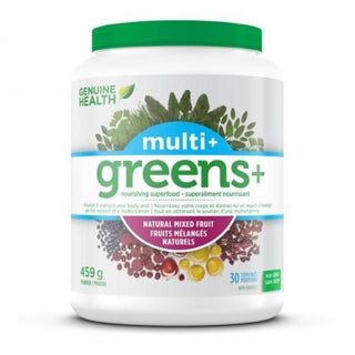 Genuine health - greens+ multi / mixed fruit - 459g