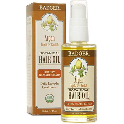 Hair Oil - Argan - Badger Balm - Win in Health