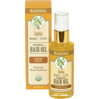 Hair Oil - Jojoba - Badger Balm - Win in Health