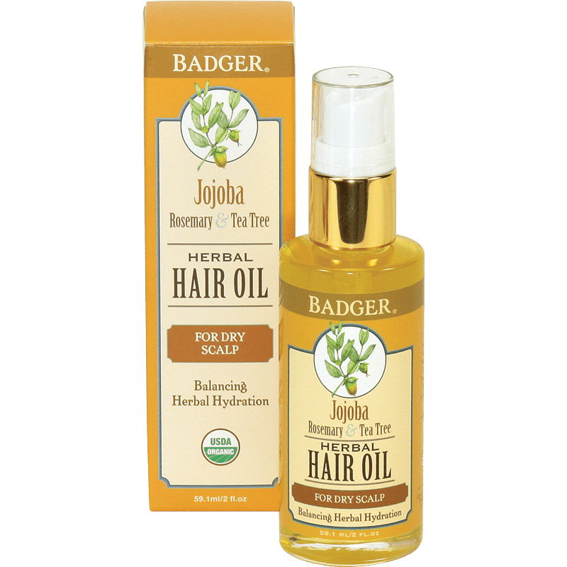 Hair Oil - Jojoba - Badger Balm - Win in Health