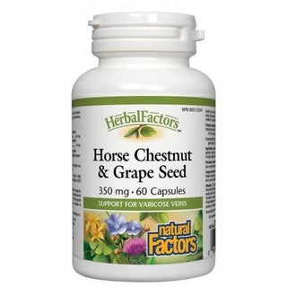 Natural factors - horsechest & grape seed 350mg - 60 caps