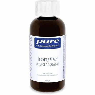 Iron Liquid 120 ml -Pure encapsulations -Gagné en Santé