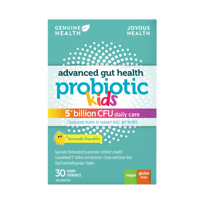 Kids daily probiotic 5 billion CFU | lemonade chewable - Genuine Health - Win in Health