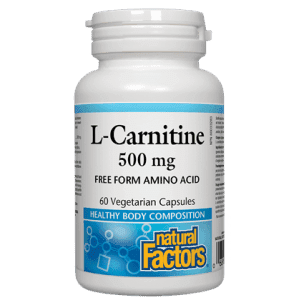 L-Carnitine 500 mg -Natural Factors -Gagné en Santé
