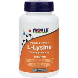 Now - double strength l-lysine, 1,000 mg, 100 tablets
