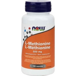 Now - l-méthionine 500 mg + vitamine b6 - 100vcaps.