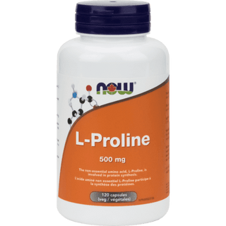 Now - l-proline 500 mg - 120 vcaps