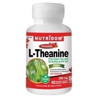 L-Theanine from Green Tea Leaf 250 mg Nutridom | 60 vegetarian capsules