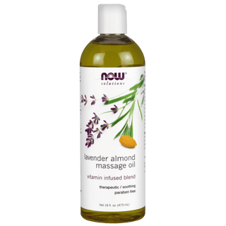 Now - massage oil / almond lavender - 473 ml