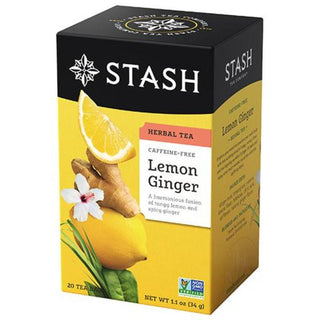 Stash - lemon ginger decaf herbal tea - 20 bags