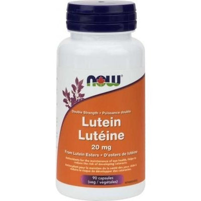 Lutéine 20 mg d'Esters de lutéine -NOW -Gagné en Santé