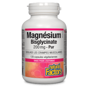 Natural factors Magnesium Bisglycinate, 200 mg · 120 vegetarian capsules