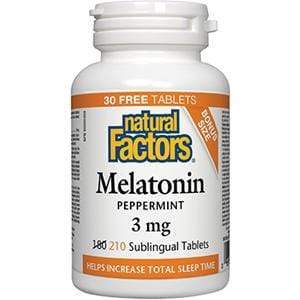 Natural factors - melatonin - peppermint