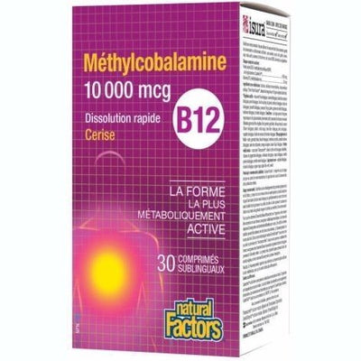 Methylcobalamin B12 10 000mcg - Natural Factors - Win in Health