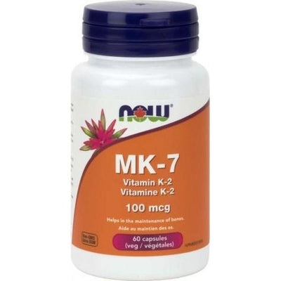 MK-7 Vitamine K-2 100 mcg -NOW -Gagné en Santé