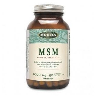 MSM Methyl Sulfonyl Methane 1000 mg -Flora Health -Gagné en Santé